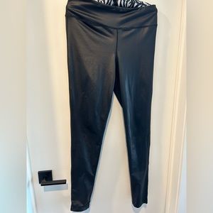 TNA faux leather leggings, Black